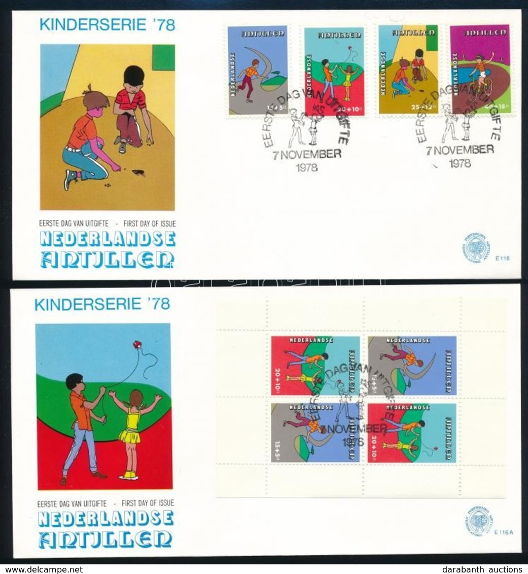 1978 Ifjúság: Szabadidő Sor Mi 374-377 + Blokk Mi 8 2 Db FDC-n - Sonstige & Ohne Zuordnung