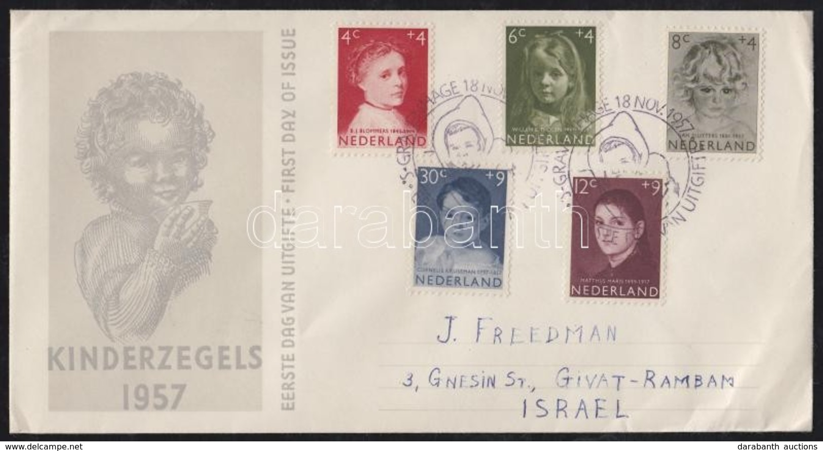 1957 Gyermekportrék Sor FDC-n Mi 707-711 - Sonstige & Ohne Zuordnung