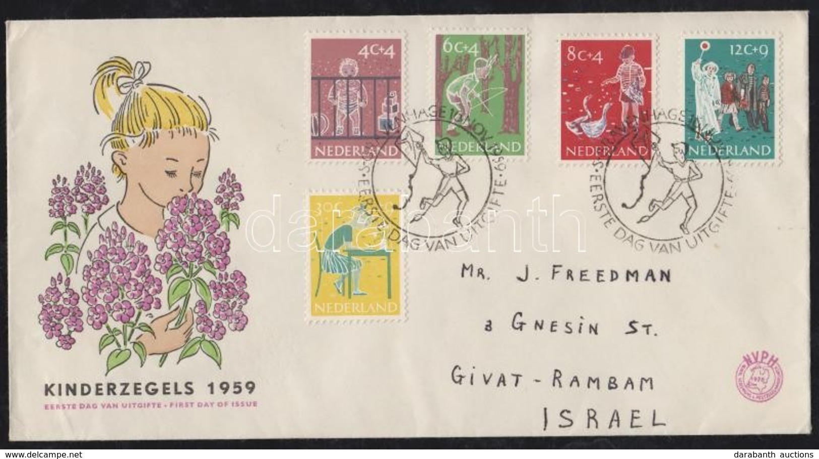 1959 Gyerekek Sor FDC-n Mi 739-743 - Other & Unclassified