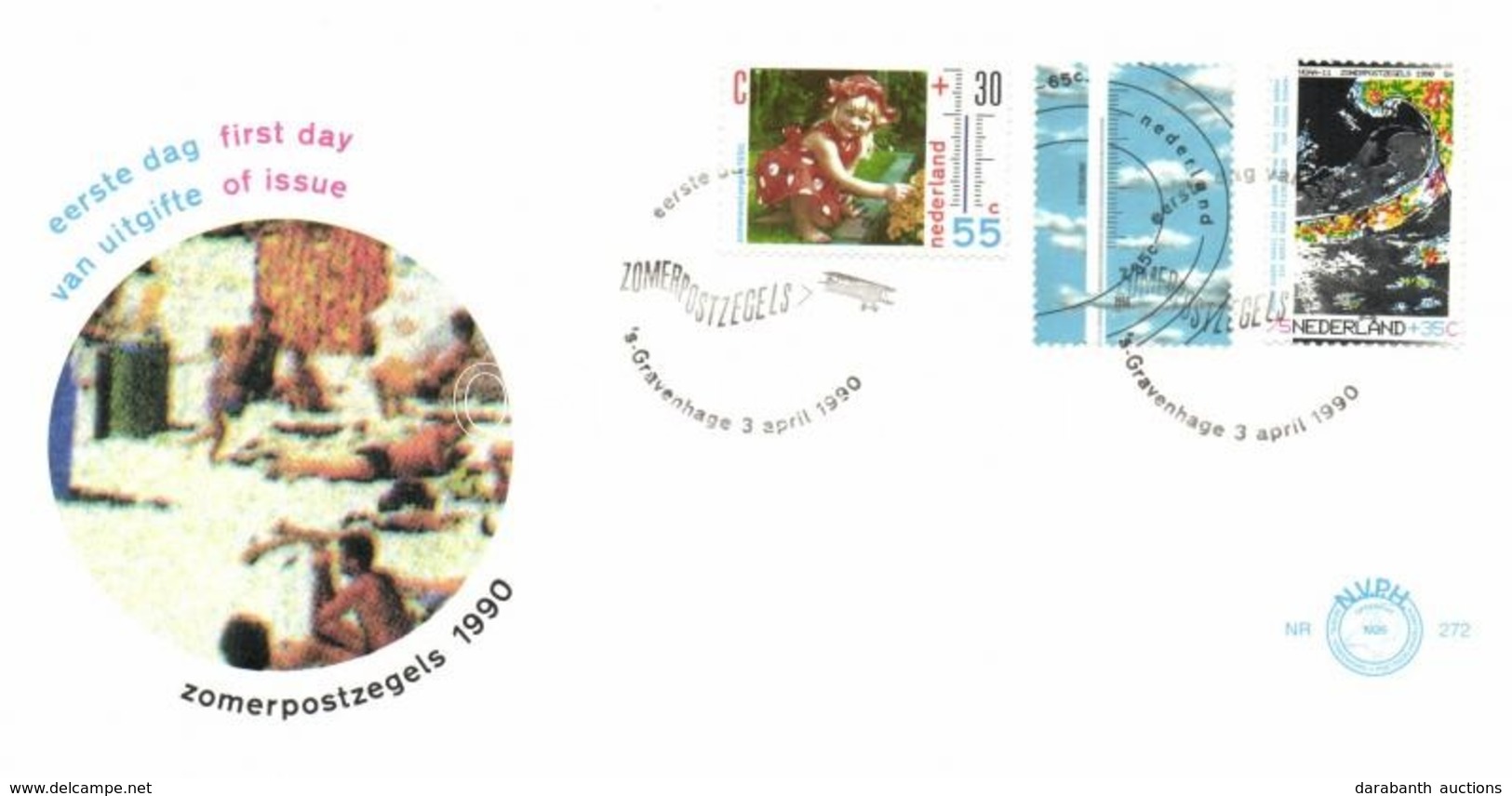 1990 Időjárás Sor + 55C+30C, 65C+35C és 2x75+35C értékek FDC-n Mi 1379-1381 - Sonstige & Ohne Zuordnung