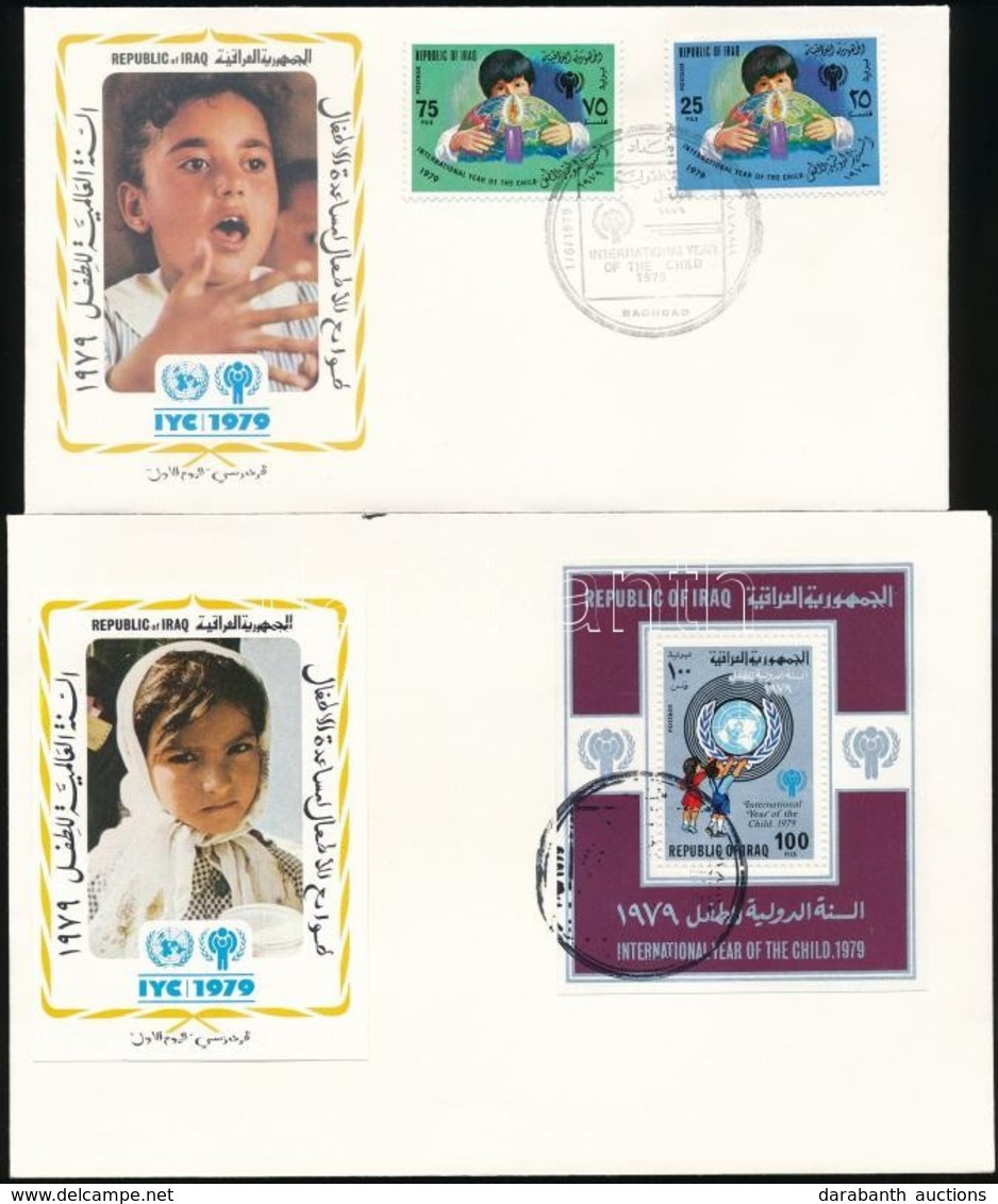 1979 Nemzetközi Gyermekév Sor Mi 1008-1009 + Blokk Mi 31 2 Db FDC-n - Other & Unclassified