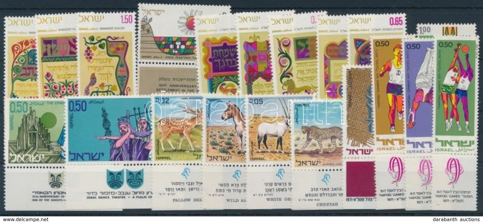 ** 1971 20 Klf Tabos Bélyeg, Csaknem A Teljes évfolyam Kiadásai,
20 Different Stamps - Sonstige & Ohne Zuordnung