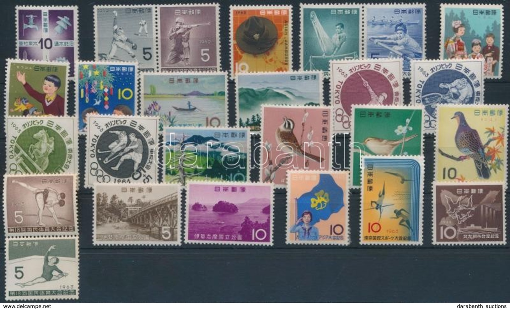 ** 1961-1963 26 Klf Bélyeg + 2 ívsarki Négyestömb - Sonstige & Ohne Zuordnung