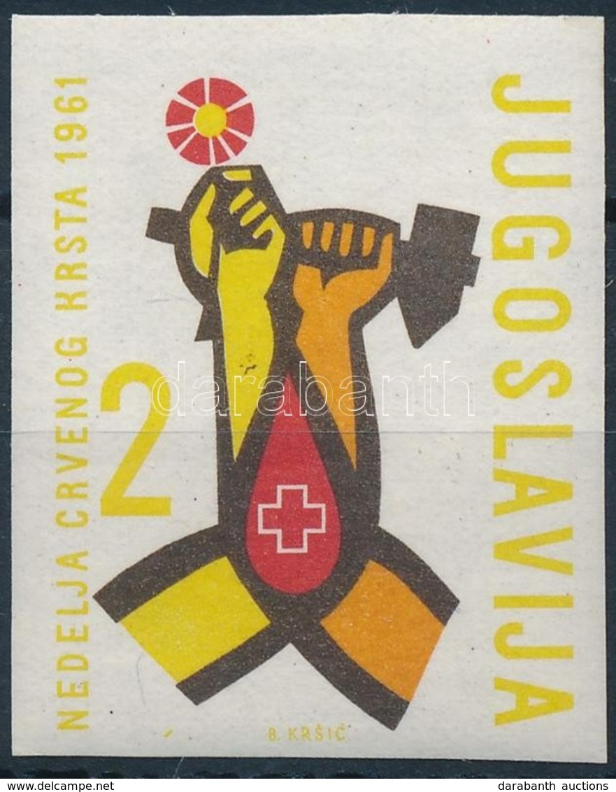 ** 1961 Vöröskereszt Vágott Bélyeg Mi 26 B - Sonstige & Ohne Zuordnung