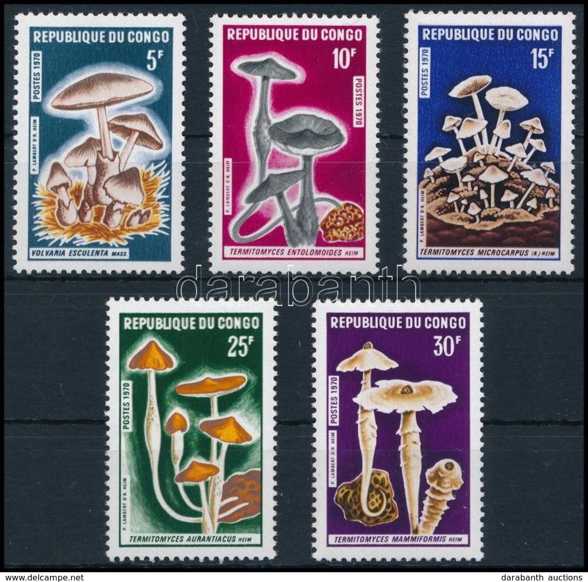 ** 1970 Gomba Sor Záróérték Nélkül,
Mushroom Set
232-236 - Other & Unclassified