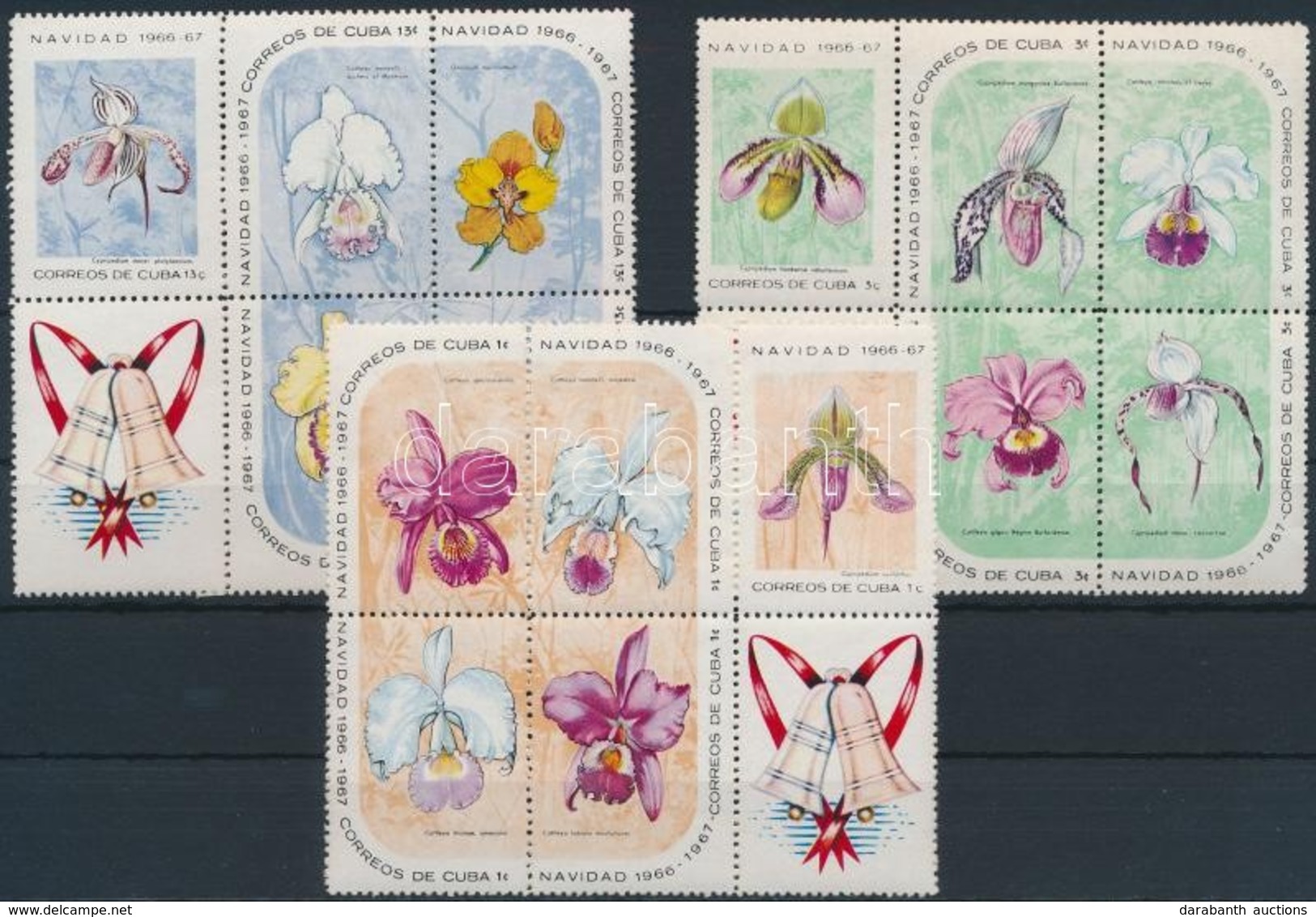 ** 1966 Karácsony; Orchidea Sor 3 Hatostömbben Mi 1249-1263 - Other & Unclassified