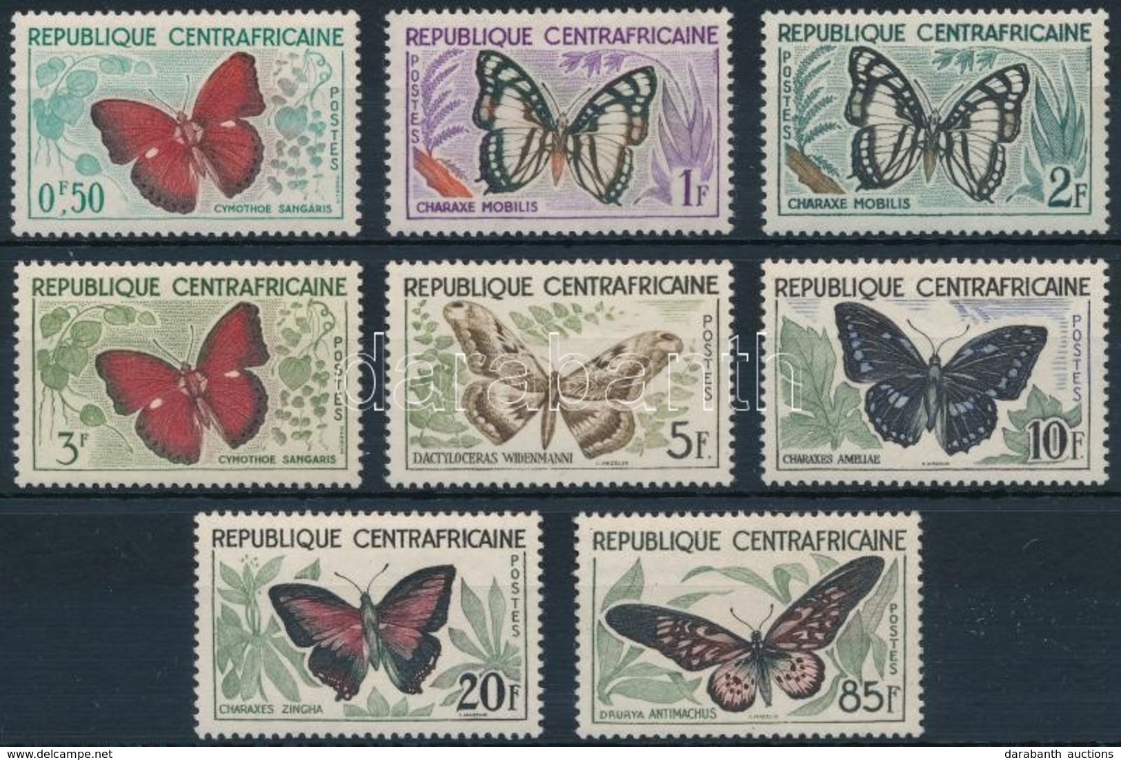 ** 1960 Lepkék Sor,
Butterflies Set
Mi 4-11 - Sonstige & Ohne Zuordnung