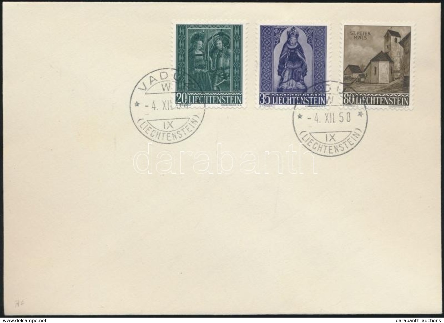 1958 Karácsony Sor Mi 374-376 FDC - Other & Unclassified