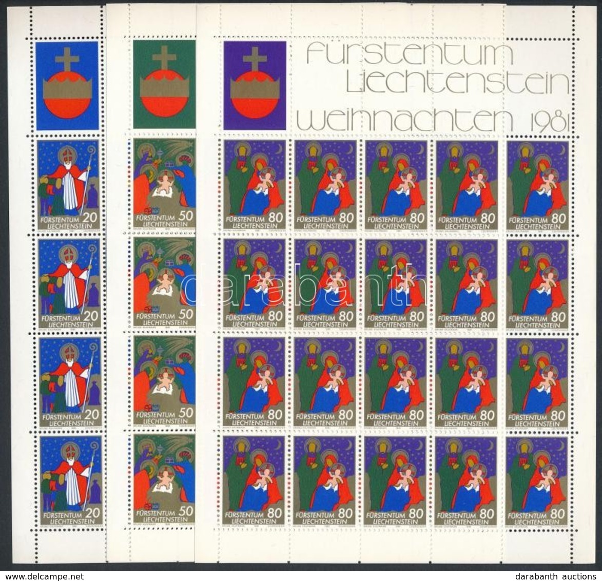 ** 1981 Karácsony Kisív Sor Mi 788-790 - Other & Unclassified