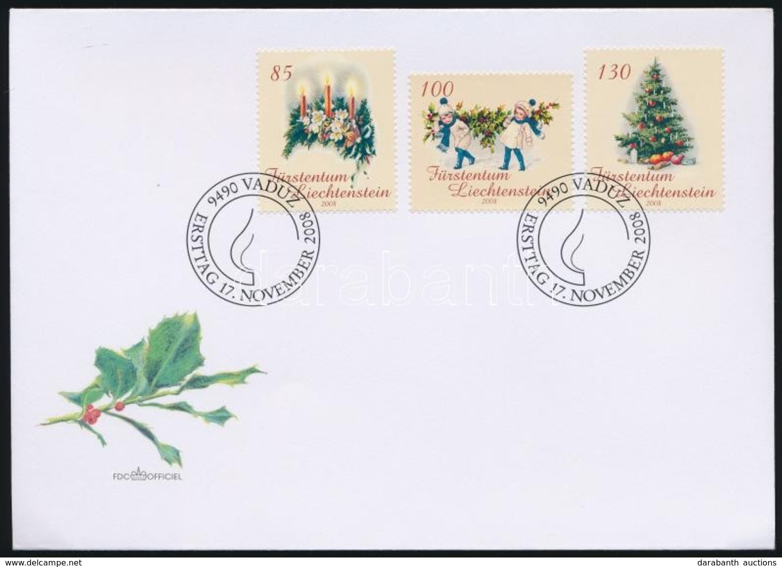 2008 Karácsony Sor Mi 1502-1504 FDC-n - Other & Unclassified