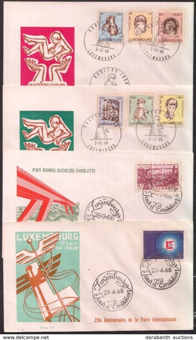 1966-1968 4 Db FDC Mi 737 + 774 + 779-784 - Sonstige & Ohne Zuordnung