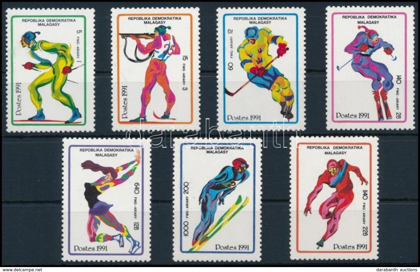 ** 1991 Téli Olimpia, Albertville Sor,
Winter Olympics, Albertville Set
Mi 1338-1344 - Other & Unclassified