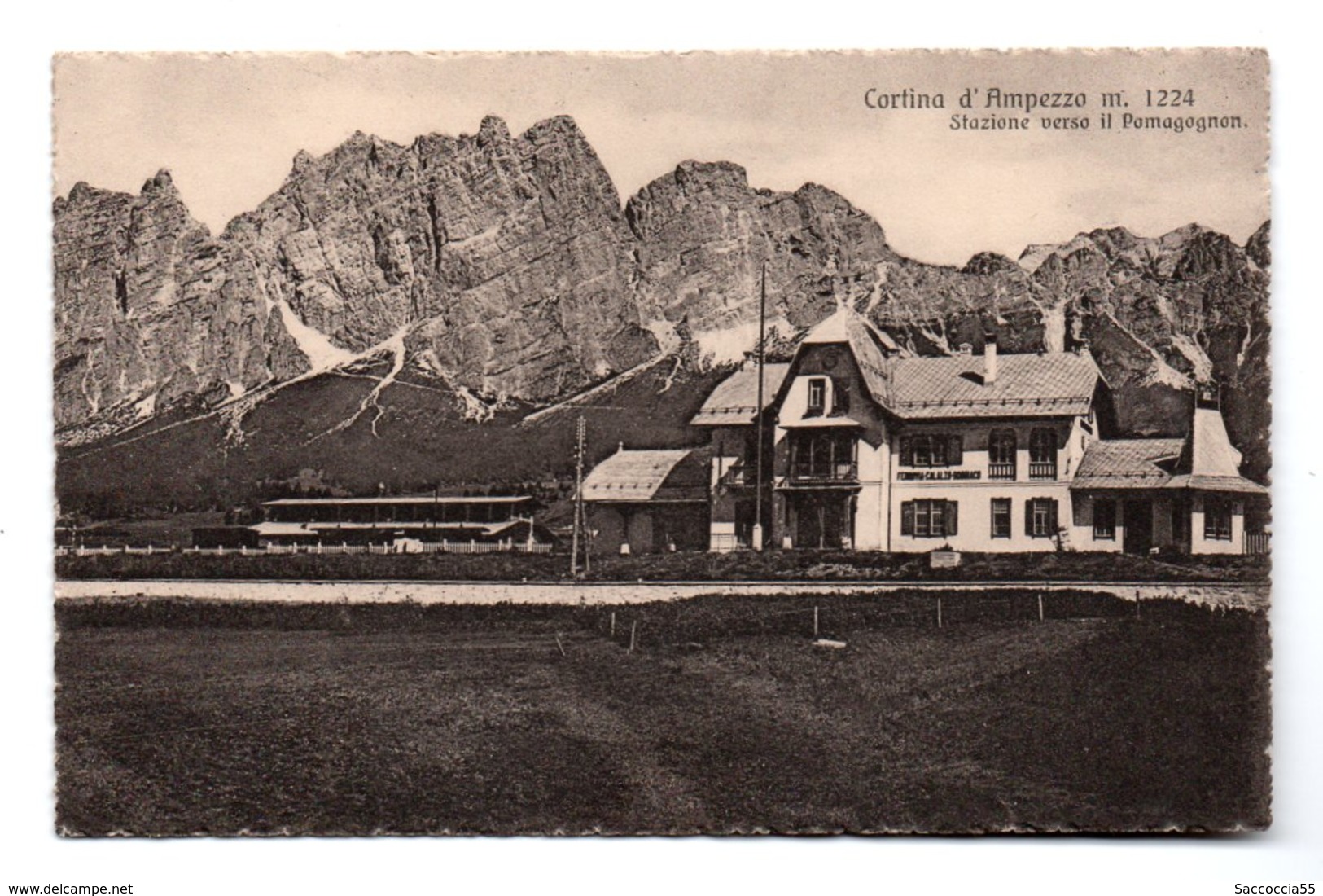 CORTINA D'AMPEZZO STAZIONE VERSO IL POMAGOGNON NON VIAGG FP - Belluno