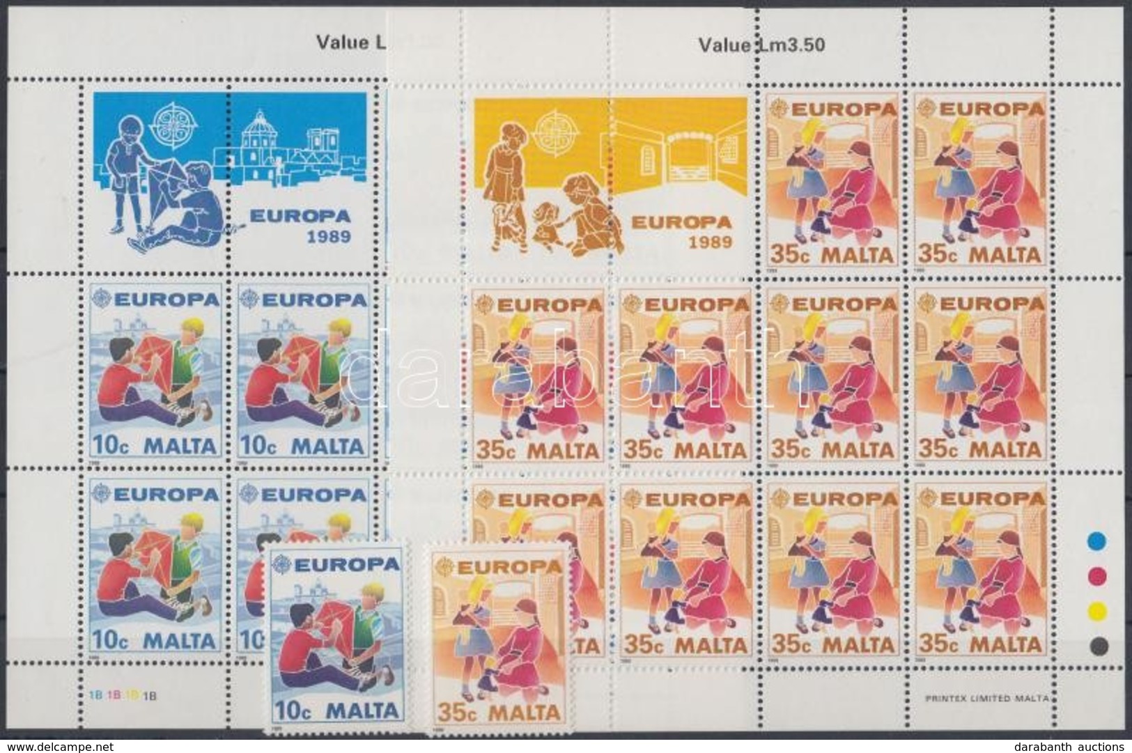 ** 1989 Europa CEPT: Játékok Sor + Kisívsor Mi 816-817 - Sonstige & Ohne Zuordnung