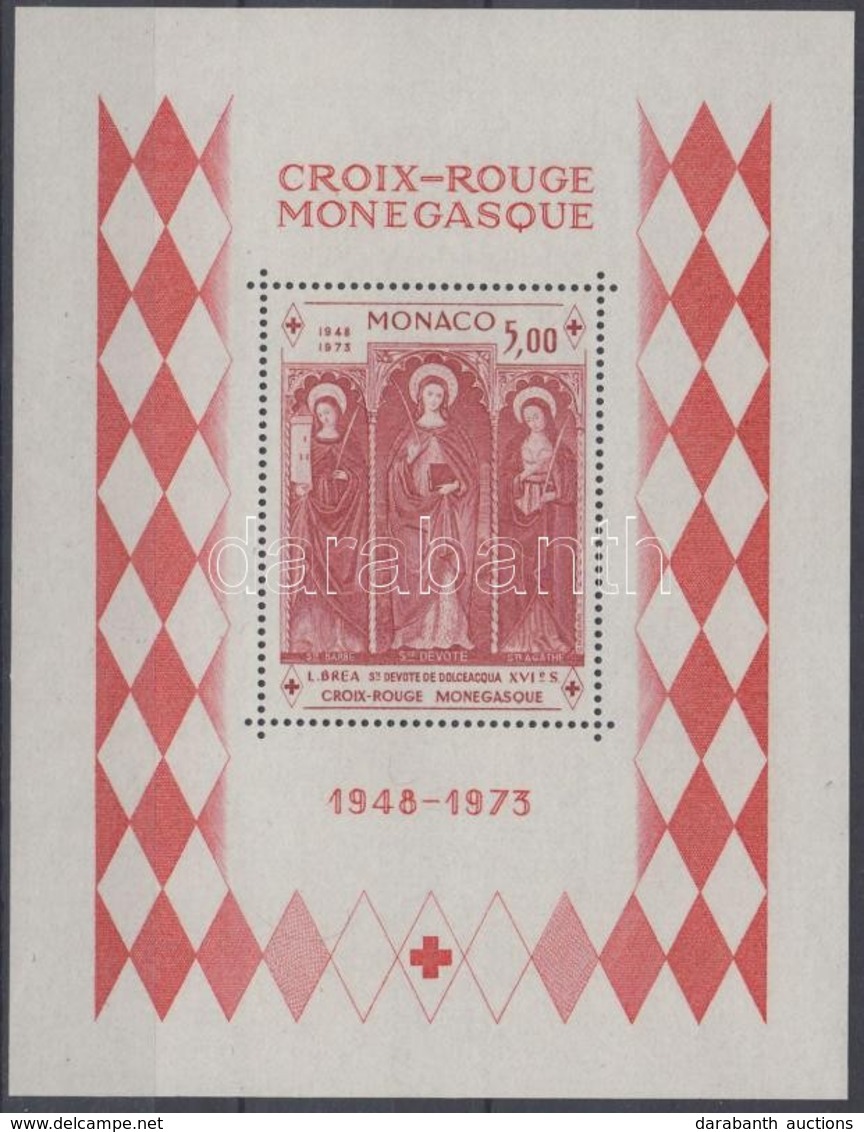 ** 1973 25 éves A Monacói Vöröskereszt Blokk Mi 5 - Sonstige & Ohne Zuordnung