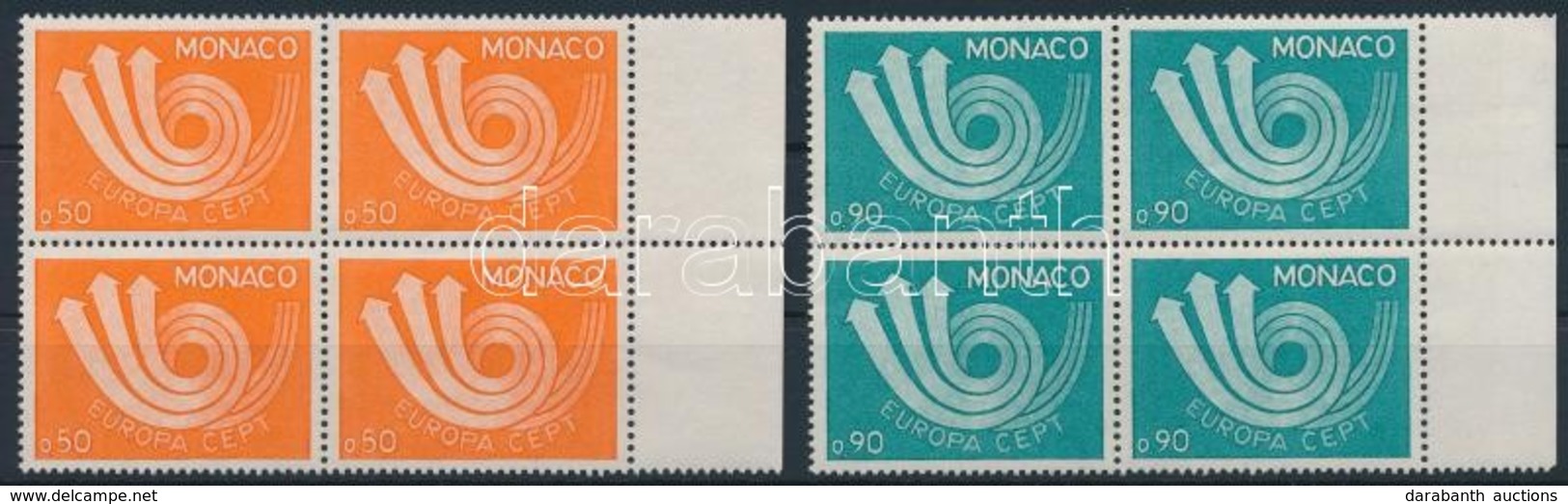 ** 1973 Europa CEPT Sor Négyestömbökben,
Europe CEPT Set Blocks Of 4
Mi 1073-1074 - Other & Unclassified