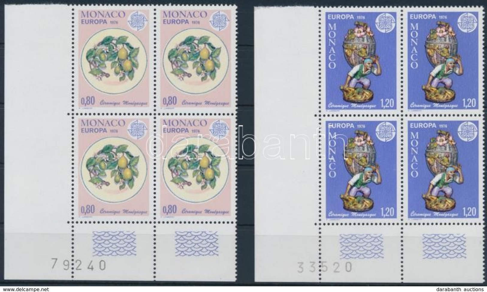 ** 1976 Europa CEPT: Kézművesség Sor ívsarki Négyestömbökben,
Europa CEPT: Handcraft Set Corner Blocks Of 4
Mi 1230-1231 - Other & Unclassified