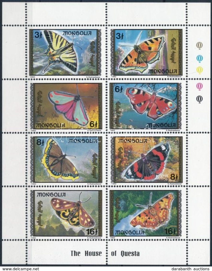 ** 1992 Lepke Kisív,
Butterfly Mini Sheet
Mi 2400-2407 - Sonstige & Ohne Zuordnung