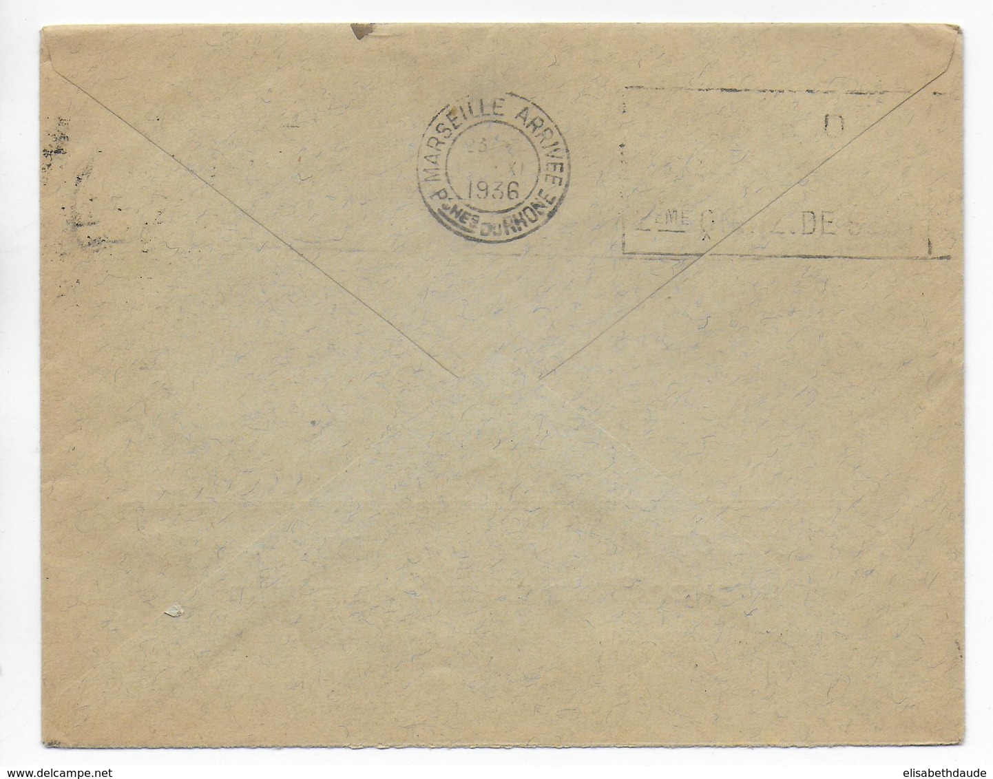 ALGERIE - 1938 - ENVELOPPE  Avec DAGUIN De BONE => MARSEILLE - Lettres & Documents