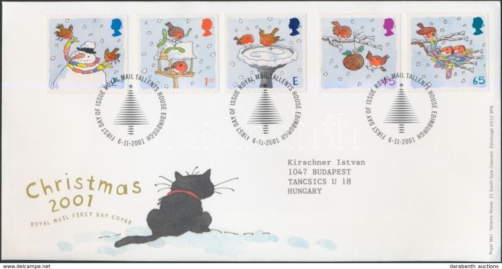 2001 Karácsony Sor Mi 1966-1970 FDC-n - Sonstige & Ohne Zuordnung