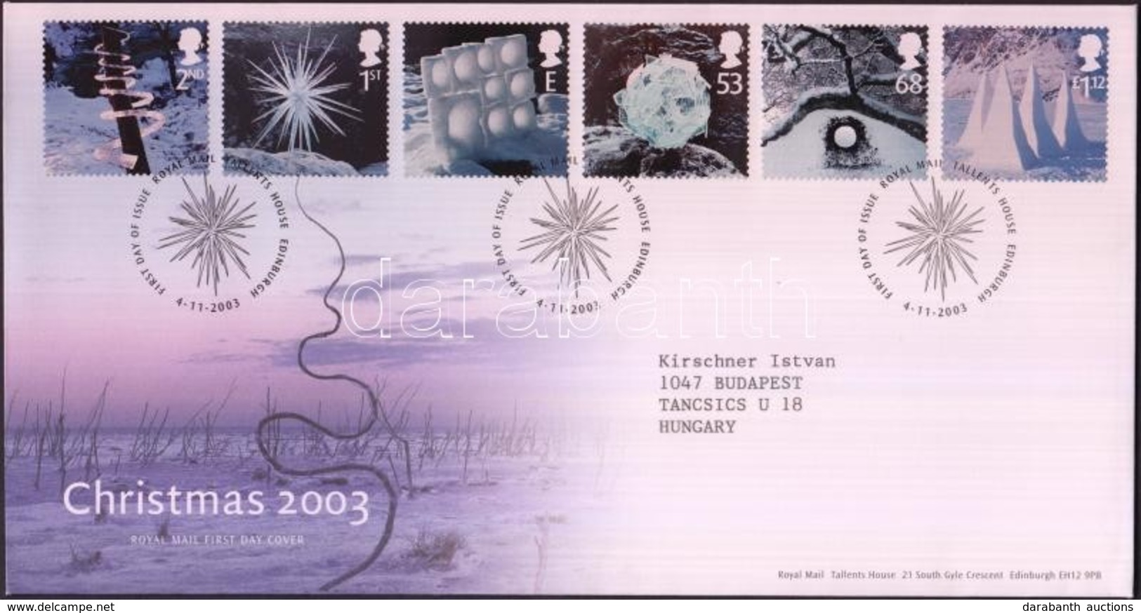 2003 Karácsony Sor Mi 2164-2169 FDC-n - Sonstige & Ohne Zuordnung