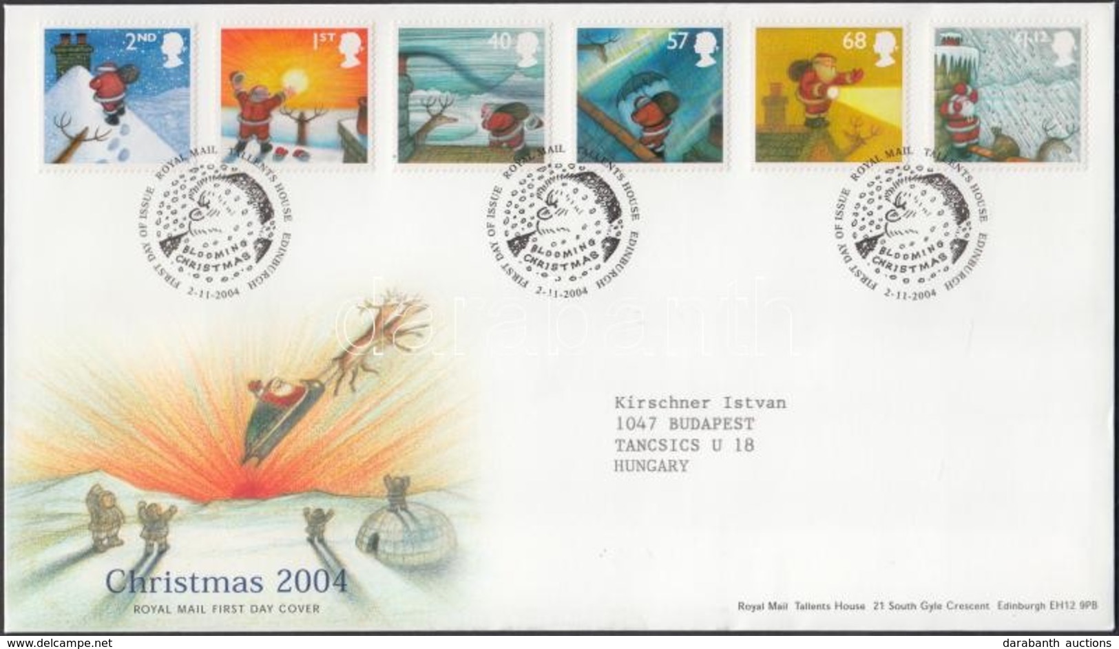 2004 Karácsony Sor Mi 2252-2257 FDC-n - Other & Unclassified