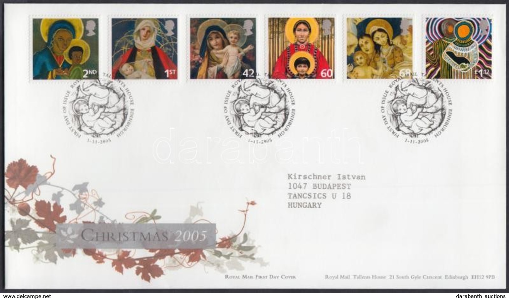 2005 Karácsony Sor Mi 2360-2365 FDC-n - Other & Unclassified