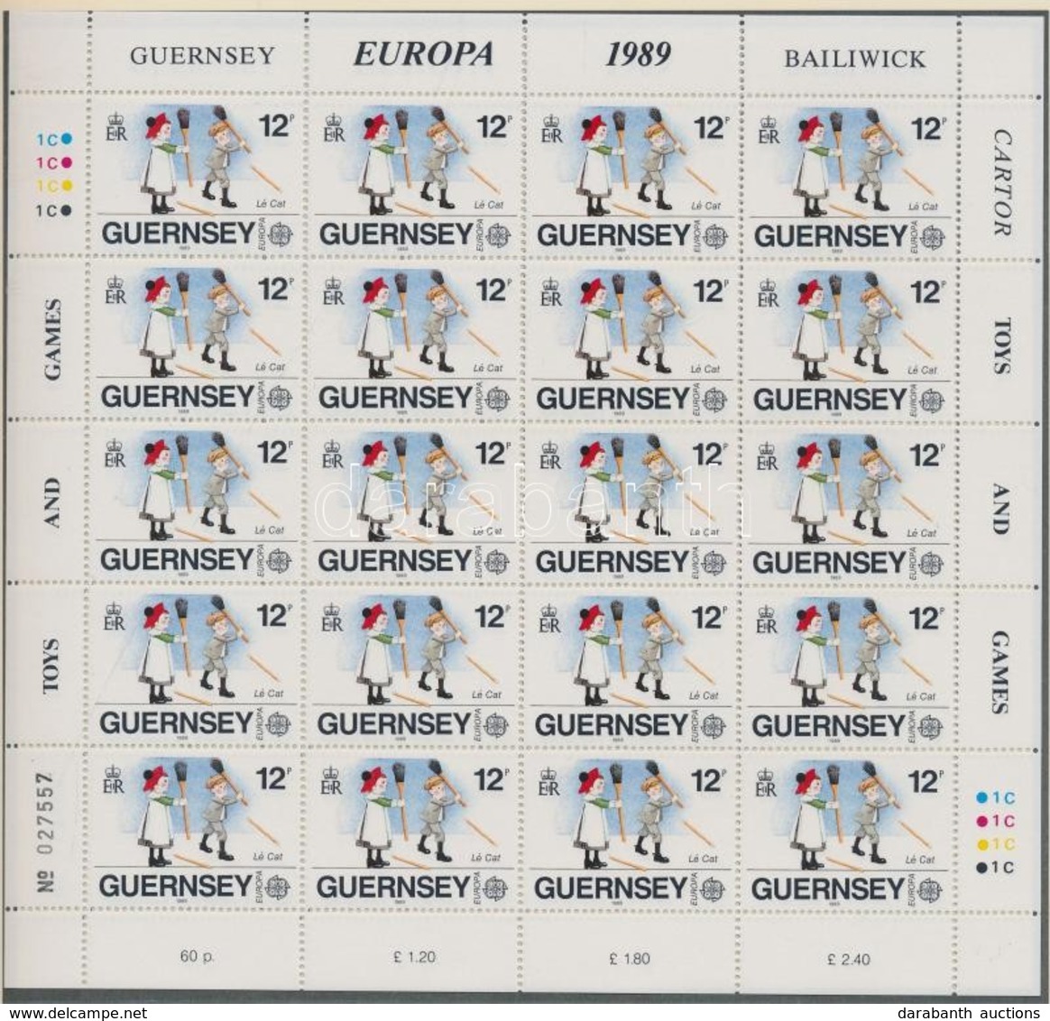 ** 1989 Europa CEPT Gyerekjátékok Kisív Sor Mi 449-451 - Other & Unclassified