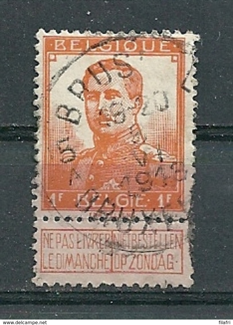 116 Gestempeld BRUSSEL - BRUXELLES 5 A - COBA 4 Euro - 1912 Pellens