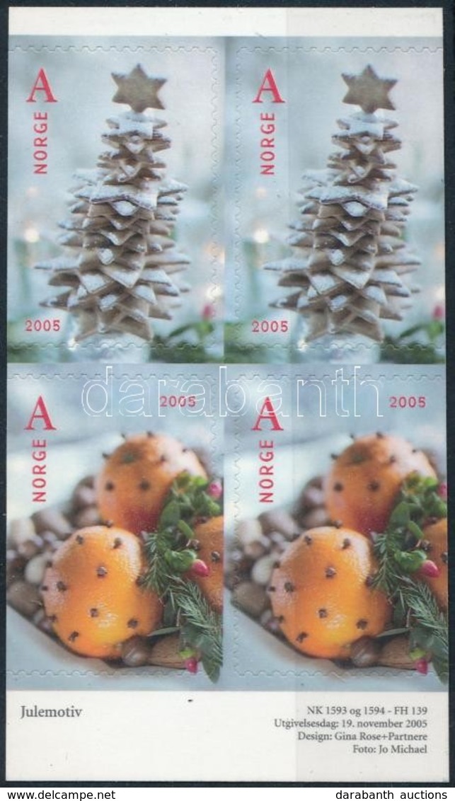 ** 2005 Karácsony öntapadós 4-es Tömb Mi 1558-1559 DI-Dr - Sonstige & Ohne Zuordnung