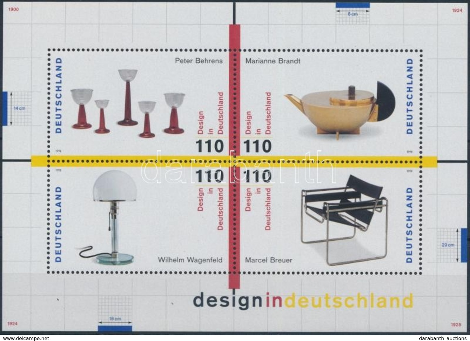** 1998 Német Dizájn Blokk,
German Design Block
Mi 45 - Sonstige & Ohne Zuordnung