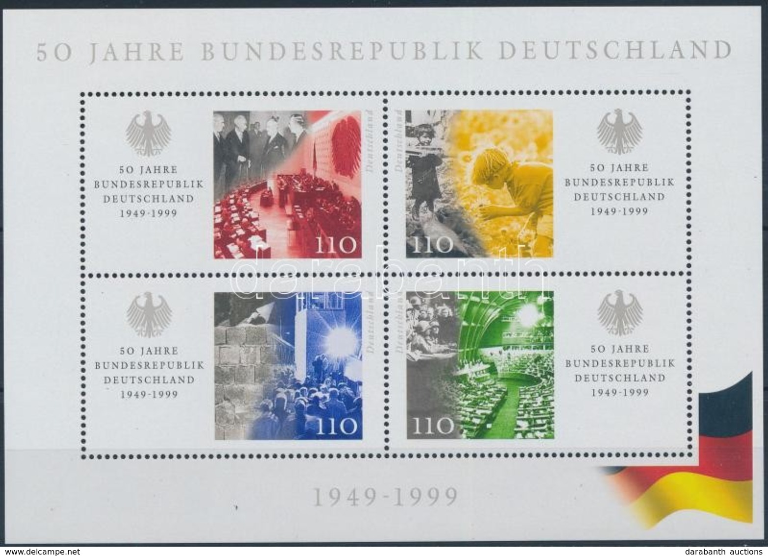 ** 1999 50 éves A Német Szövetségi Köztársaság Blokk,
50th Anniversary Of Federal Republic Of Germany Block
Mi 49 - Other & Unclassified