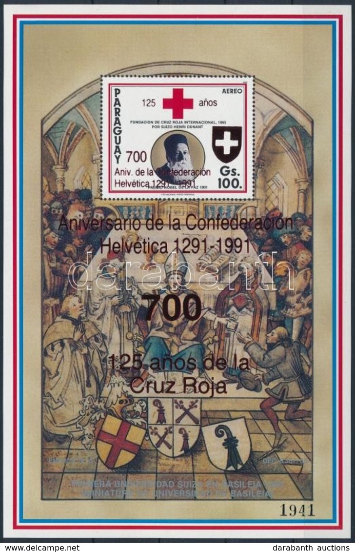 ** 1991 Vöröskereszt Felülnyomott Blokk Mi 468 - Sonstige & Ohne Zuordnung