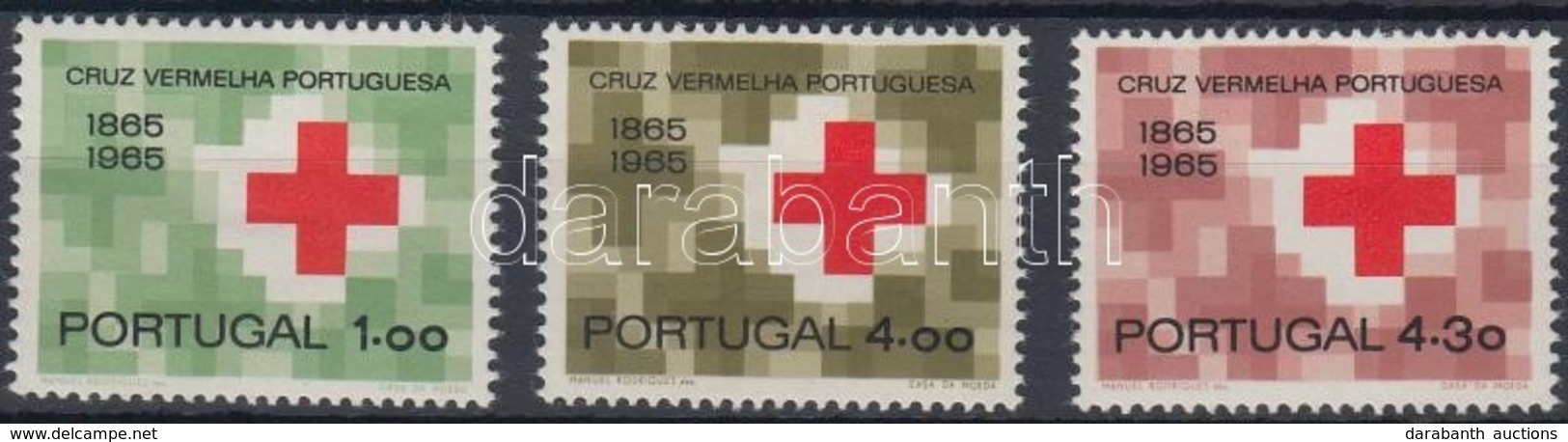 ** 1965 100 éves A Portugál Vöröskereszt Sor Mi 987-989 - Other & Unclassified