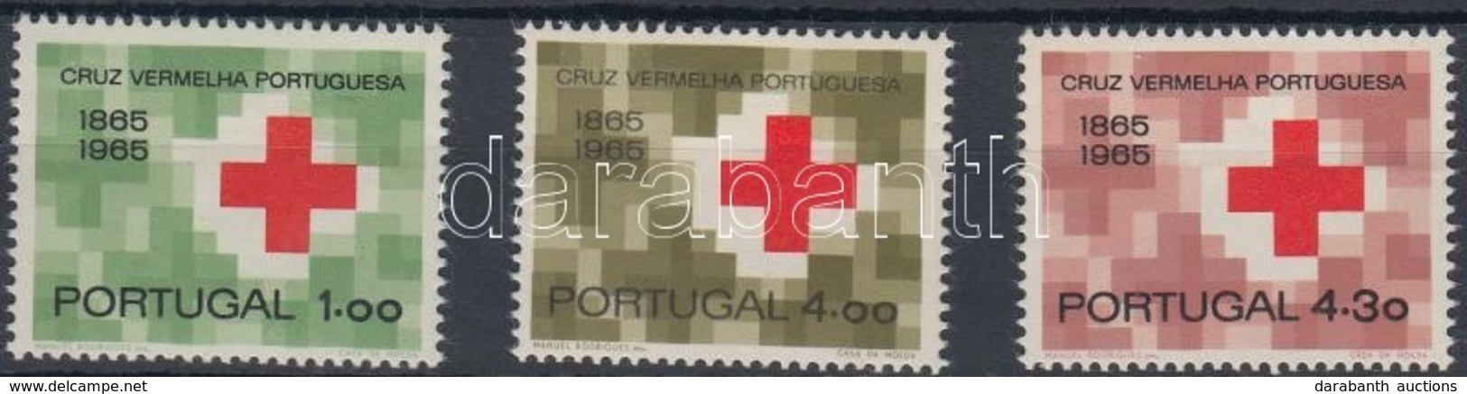 ** 1965 100 éves A Portugál Vöröskereszt Sor Mi 987-989 - Other & Unclassified