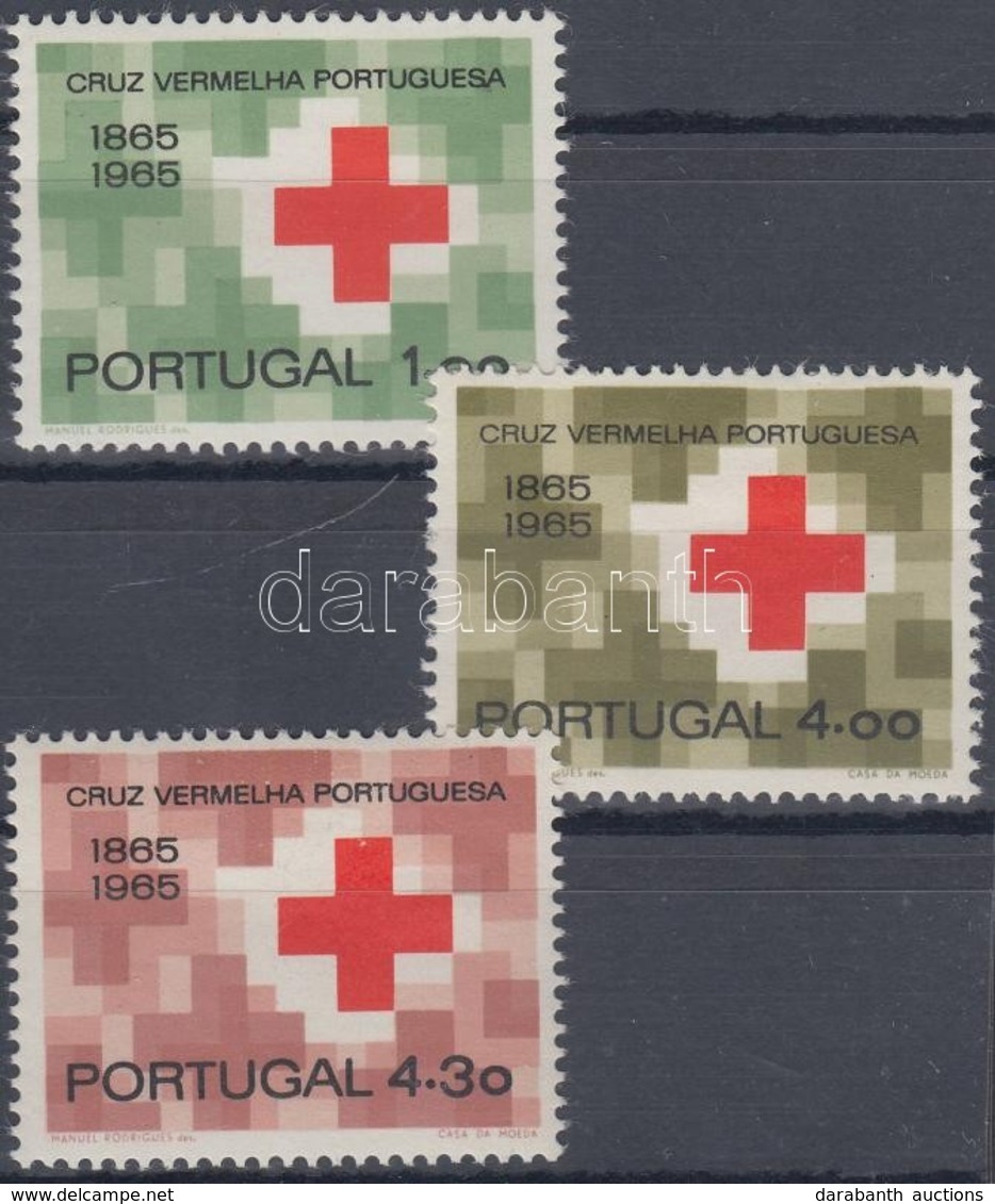 ** 1965 100 éves A Portugál Vöröskereszt Sor Mi 987-989 - Other & Unclassified