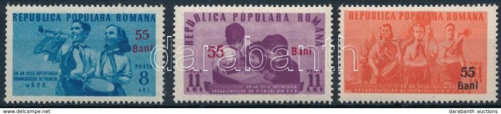 ** 1952 Úttörők Sor Felülnyomással Mi 1332-1334 - Other & Unclassified