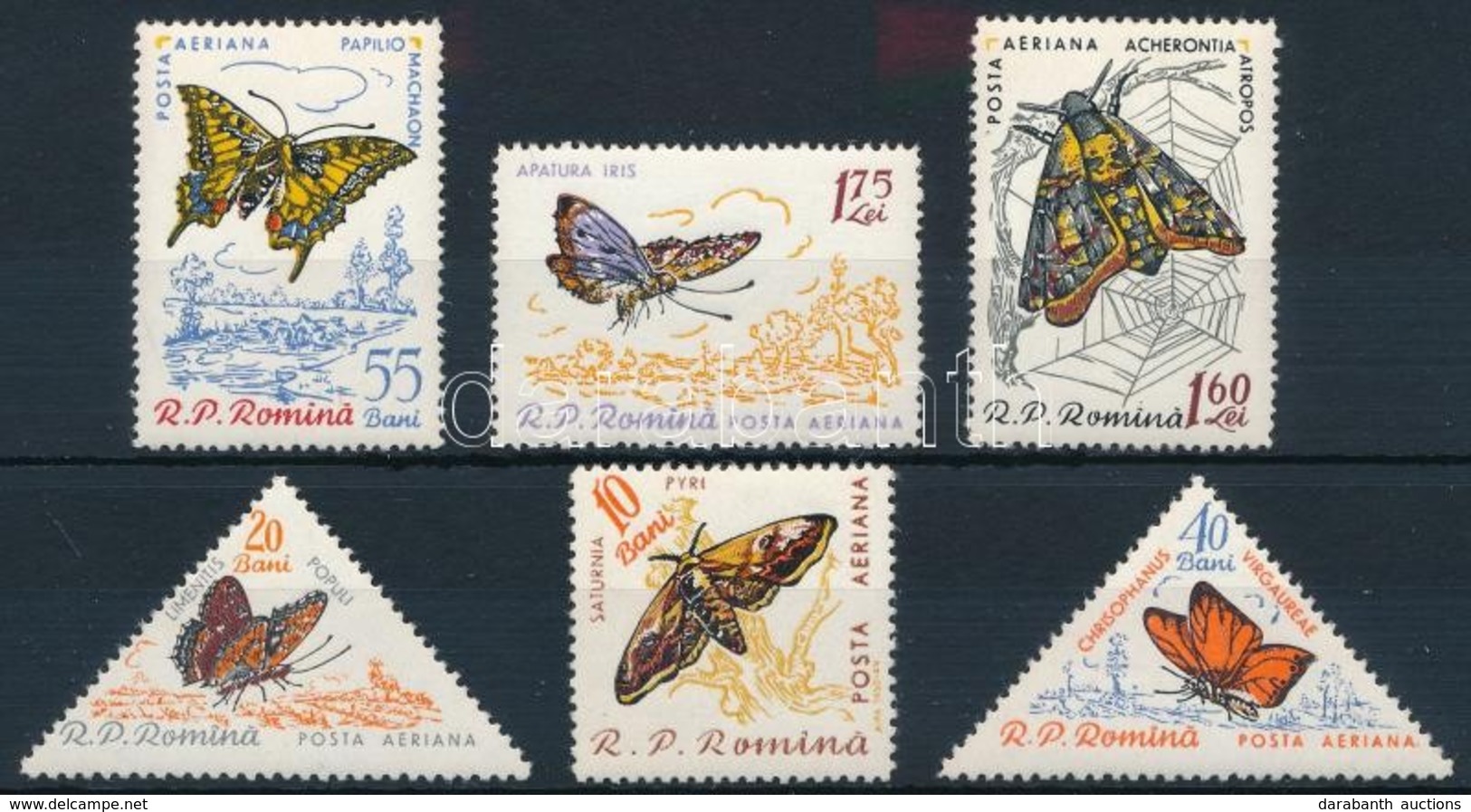 ** 1960 Lepkék Sor,
Butterfly Set
Mi 1918-1923 - Sonstige & Ohne Zuordnung