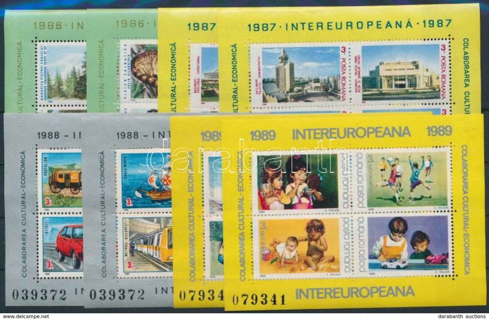 ** 1986-1989 4 Klf Intereuropa Blokkpár - Sonstige & Ohne Zuordnung