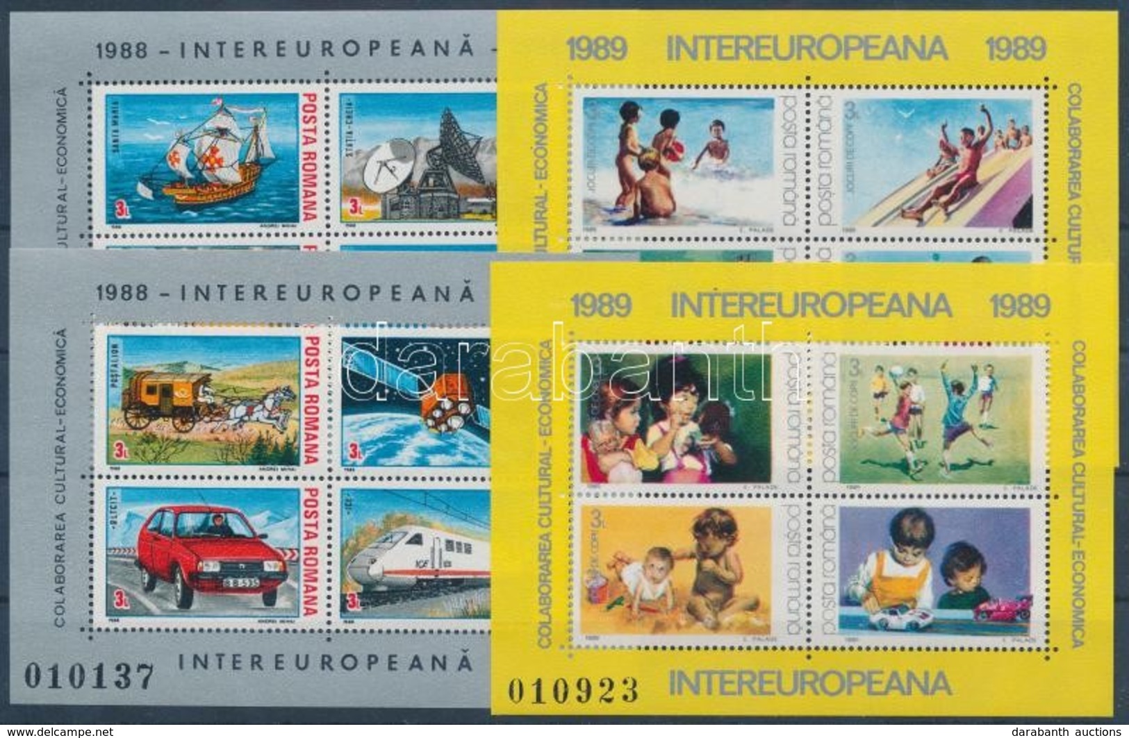 ** 1988-1989 INTEREUROPA 4 Blokk Mi 239-240 + 254-255 - Sonstige & Ohne Zuordnung