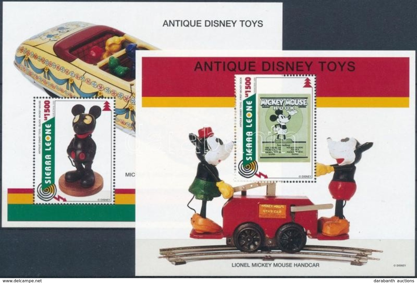 ** 1994 Karácsony: Antik Walt Disney Játékok Blokksor Mi 282-283 - Other & Unclassified