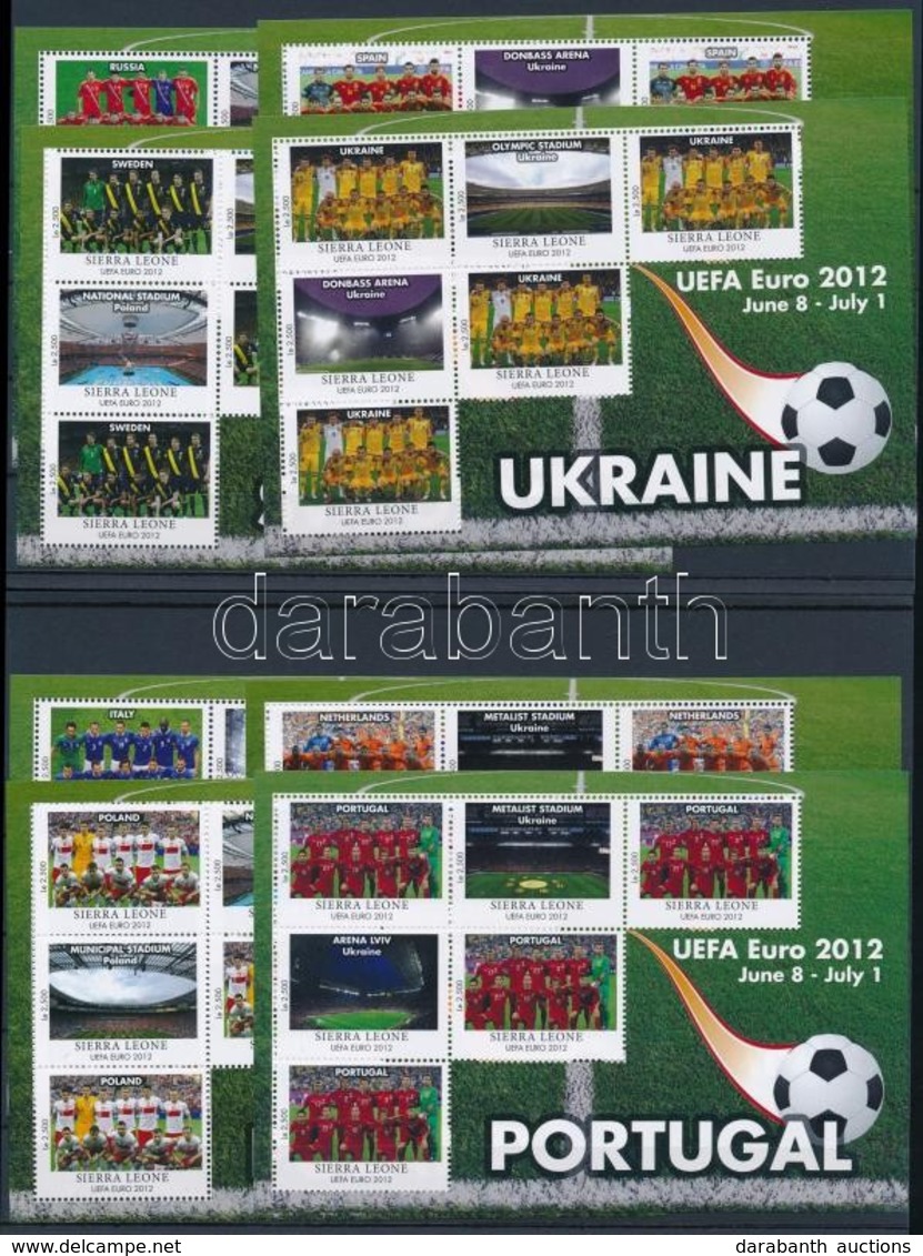 ** 2012 UEFA Labdarúgó Európa Bajnokság 16 Db-os ívsor A Résztvevő Országok Csapataival - Sonstige & Ohne Zuordnung