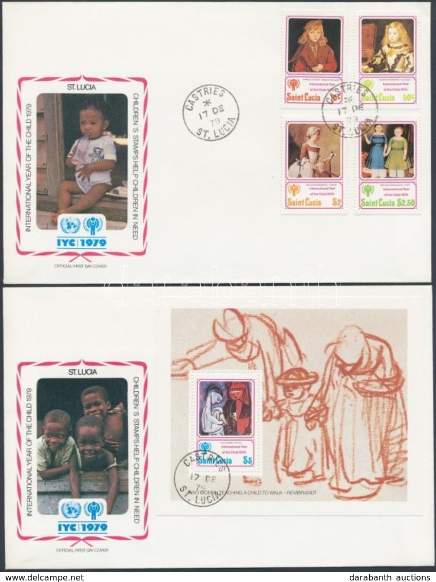 1979 Nemzetközi Gyermekév Sor Mi 462-465 + Blokk Mi 17 2 FDC - Sonstige & Ohne Zuordnung