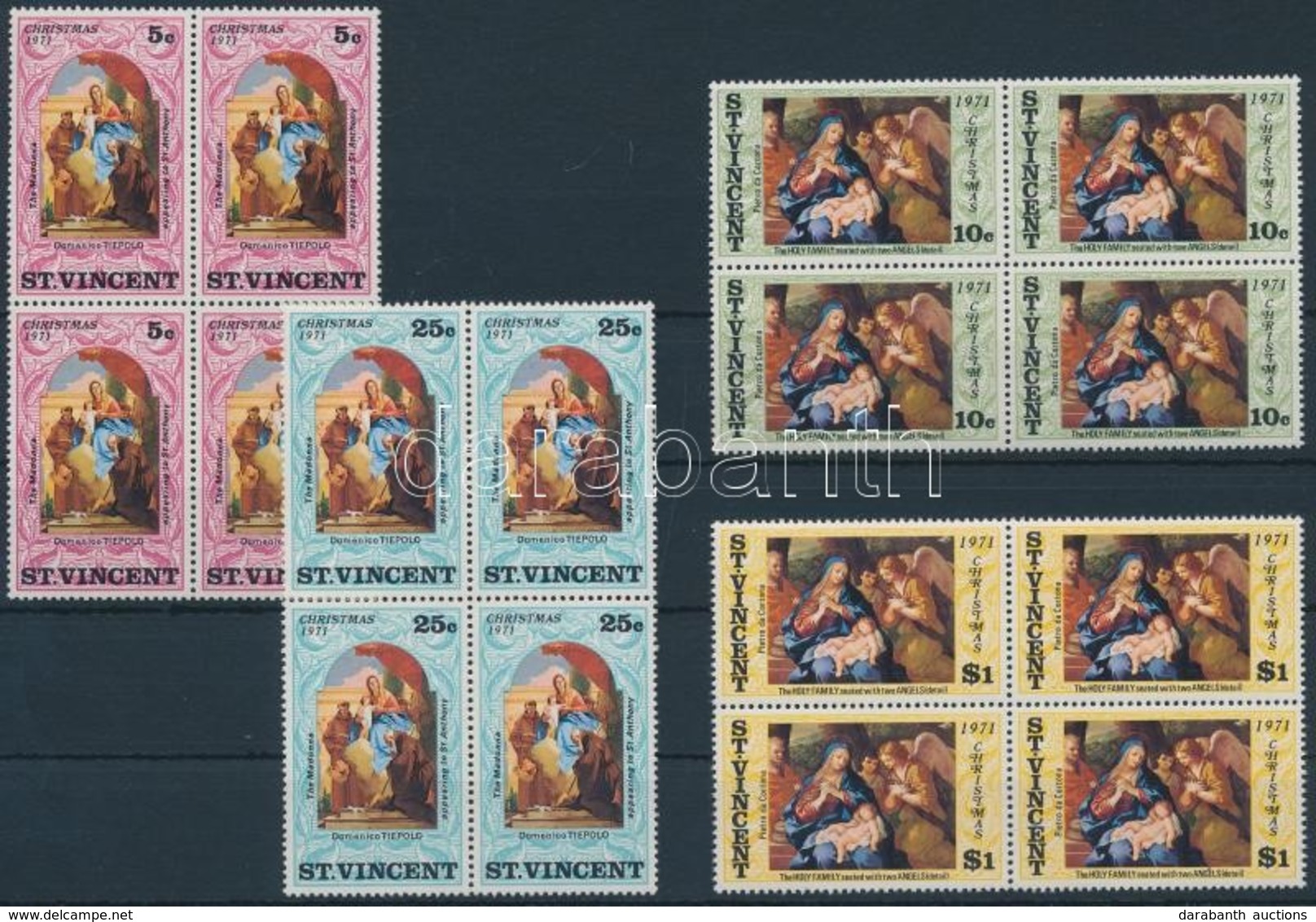 ** 1971 Karácsony Sor Négyestömbökben Mi 299-302 - Other & Unclassified