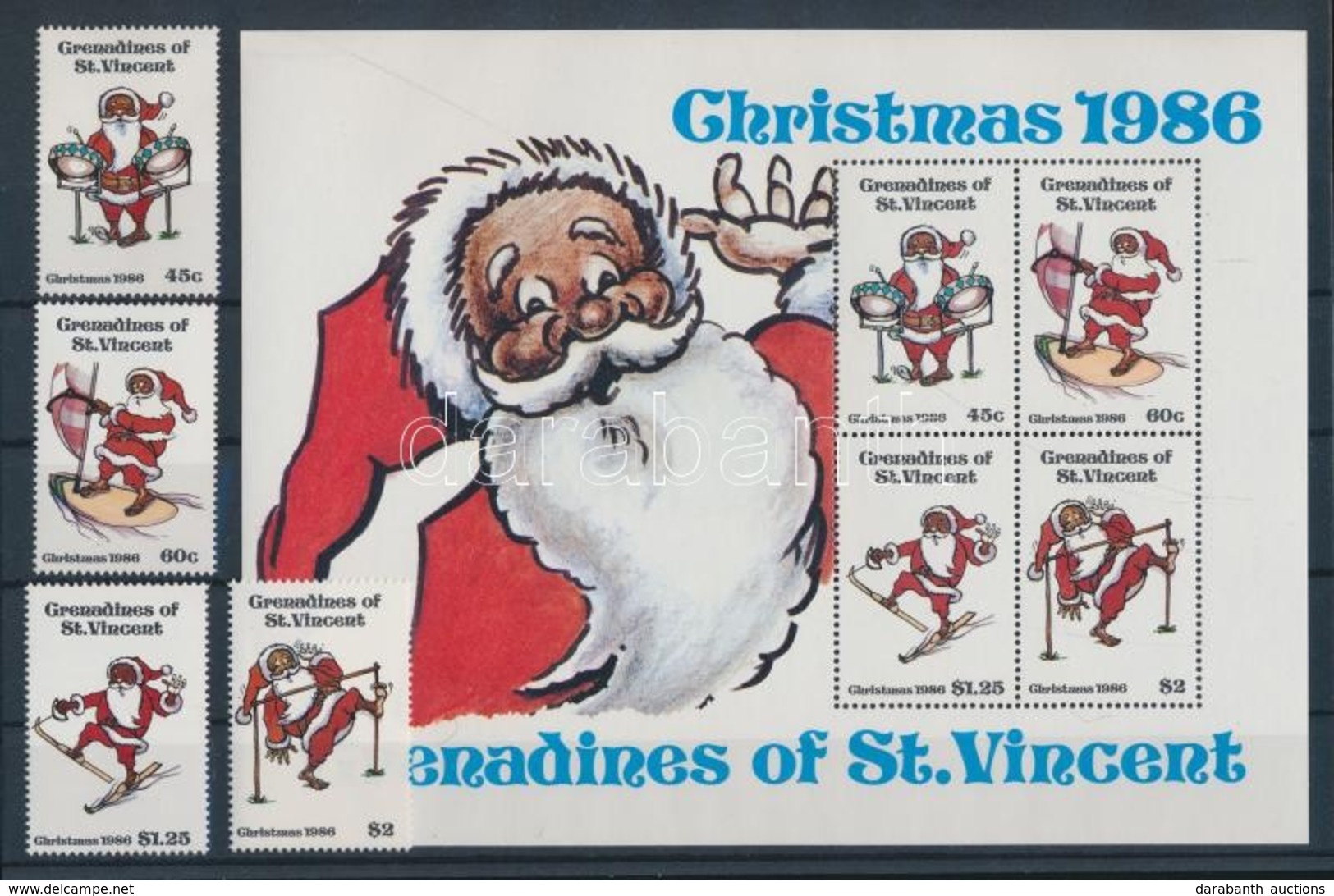 ** 1987 Karácsony Mi 514-517 + Blokk 19 - Other & Unclassified