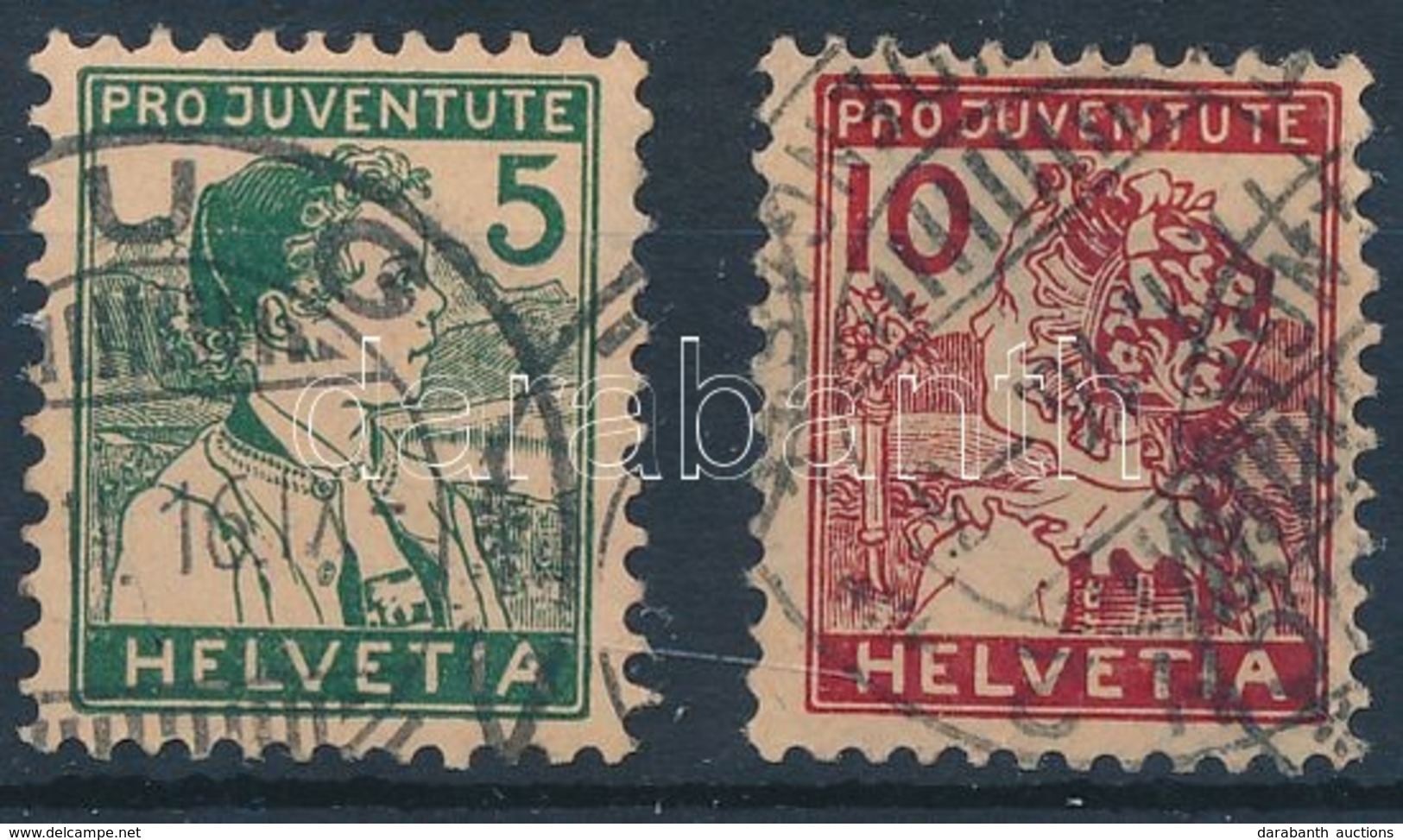 O 1915 Pro Juventute Sor Mi 128-129 - Other & Unclassified