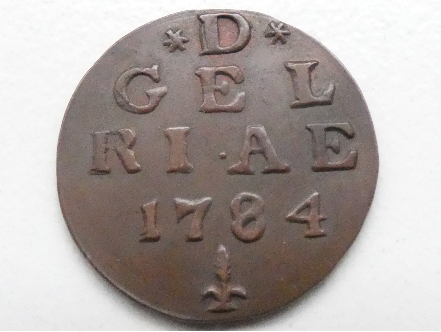 1 Duit, Gelderland, 1784, Koper. - Monnaies Provinciales