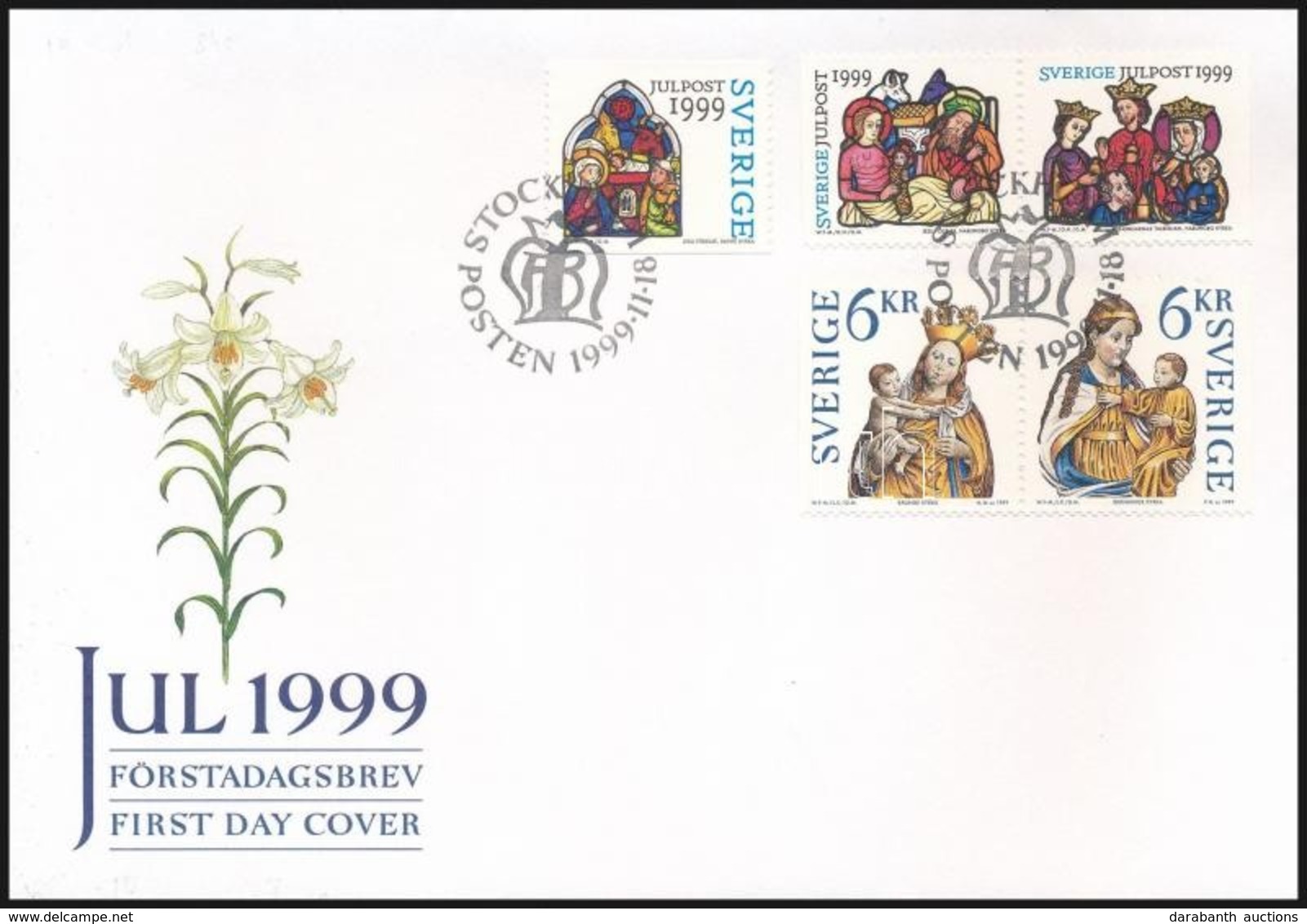 1999 Karácsony Sor Mi 2147-2151 FDC-n - Sonstige & Ohne Zuordnung