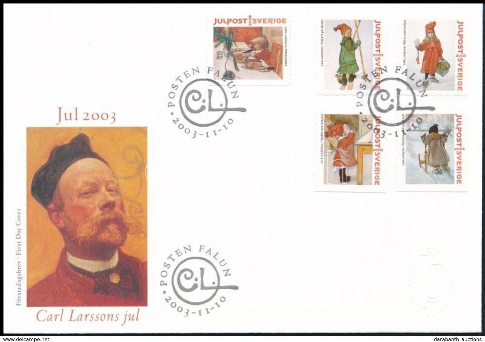 2003 Karácsony Sor Mi 2375-2379 FDC-n - Sonstige & Ohne Zuordnung