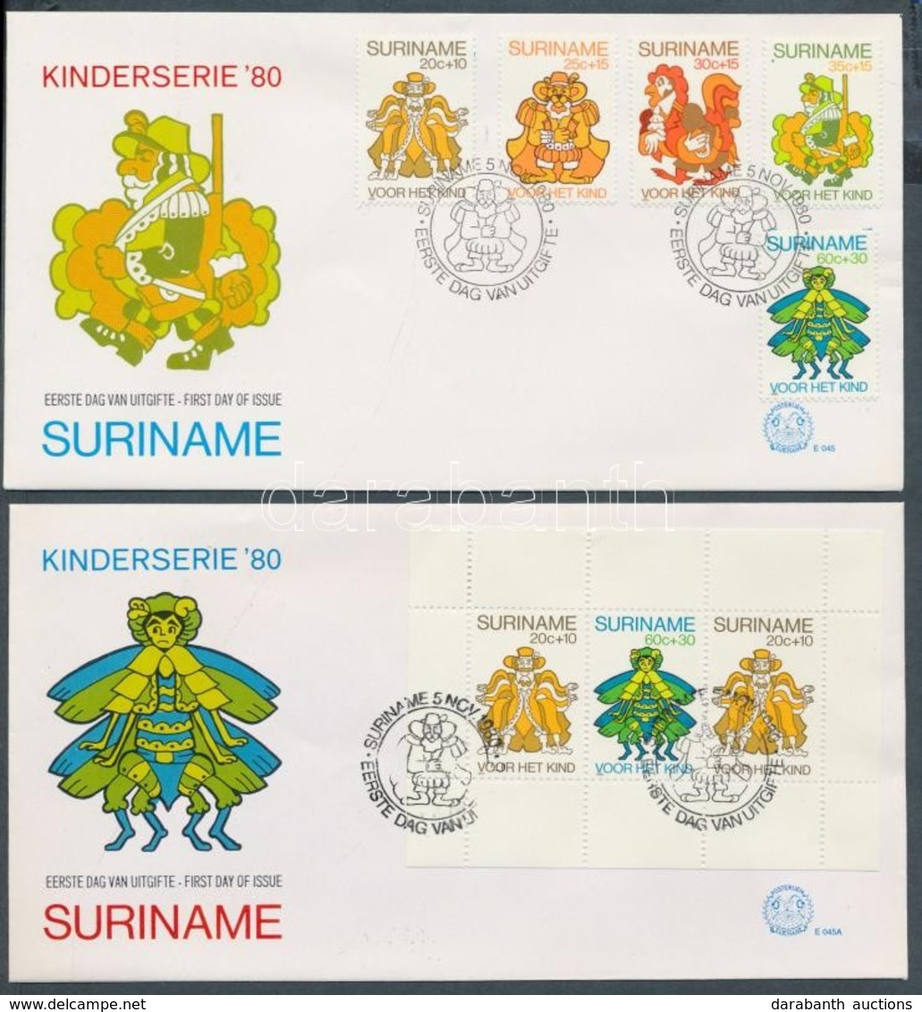 1980 Gyermek Sor Mi 918-922 + Blokk Mi 26 2 FDC - Other & Unclassified